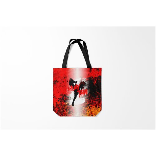 фото Сумка-шоппер / 40х40 см / боевые искусства / муай тай muay thai burnettie