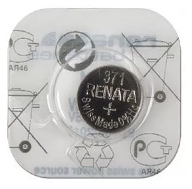 Батарейка Renata 371 (SR920SW) 1,55v серебряно-цинковая.