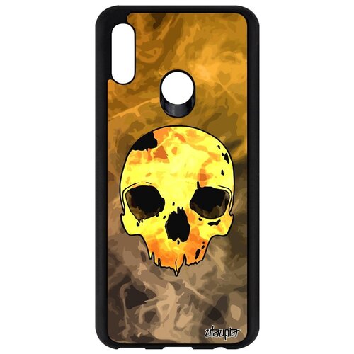 фото Красивый чехол на смартфон // honor 10 lite // "череп" хэллоуин скелет, utaupia, желтый