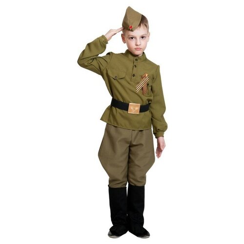 Карнавальный костюм Солдатик, р. S, рост 116-122 см карнавалофф карнавальный костюм солдатик р s рост 116 122 см