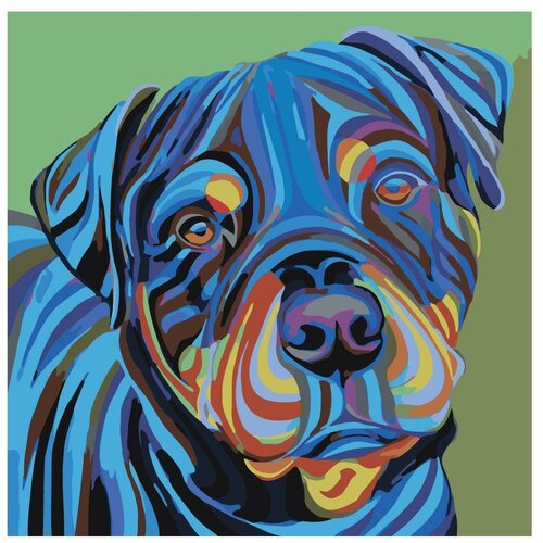 Картина по номерам, Живопись по номерам, 72 x 72, A146, пёс, шарпей , поп-арт, животное картина по номерам живопись по номерам 72 x 72 a144 собака рисунок поп арт животное