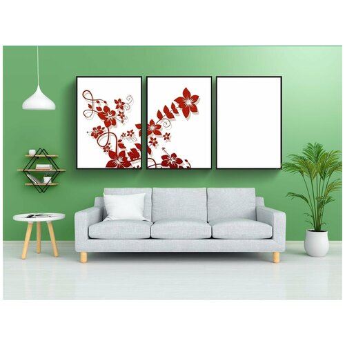 фото Набор модулных постеров для интерьера "крингел, линии, творческий" 60x90 см. в тубусе, без рамки lotsprints