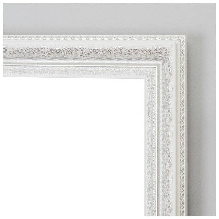 Зеркало настенное "Верона", белое, 60х74 см, рама пластик, 60 мм - фотография № 2