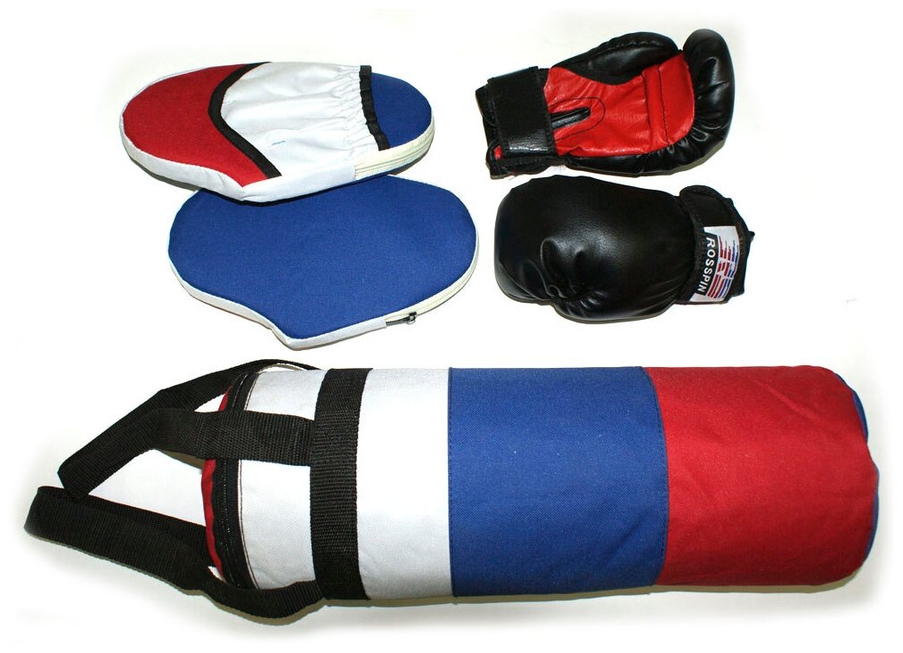 Набор боксёрский детский (груша цилиндрическая, перчатки, 2 лапы) 5).