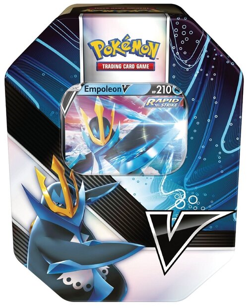 Покемон карты коллекционные: Набор Pokemon V Strikers Tin - Empoleon V