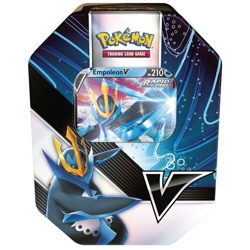 Покемон карты коллекционные: Набор Pokemon V Strikers Tin - Empoleon V pokemon tcg cards sword