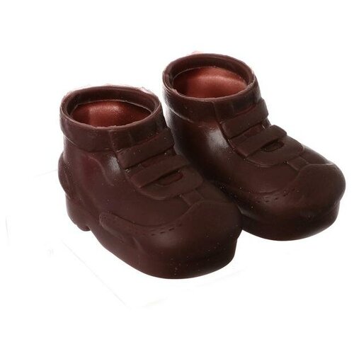 Ботинки для куклы «Липучки», длина подошвы 7,5 см, 1 пара, цвет коричневый