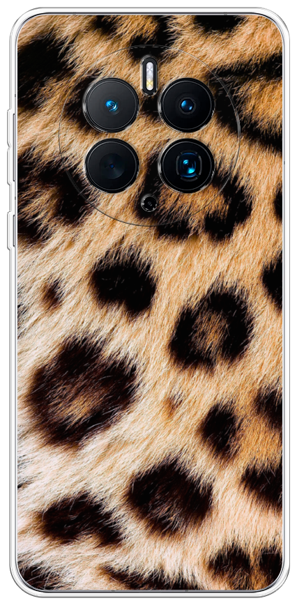 Силиконовый чехол на Huawei Mate 50 Pro / Хуавей Мате 50 Про Леопардовый принт