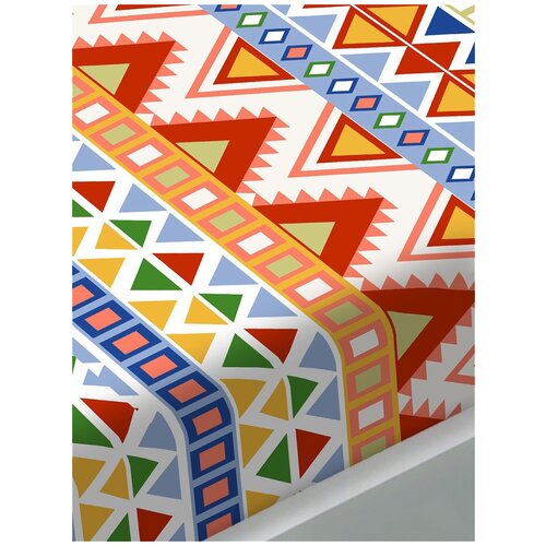 фото Простынь на резинке сказка "орнамент" натяжная простынь 140х200 см 2-спальная