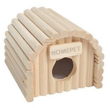 HOMEPET 12,5 см х 13 см х 10,5 см домик для грызунов ракушка деревянный 7218382, шт