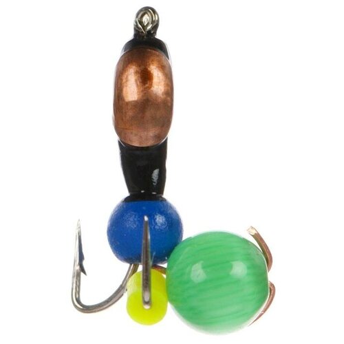 Мормышка «Мир вольфрама», чёрт с коронкой и с кошачьим глазом, d-2 мм