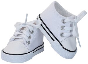 Petitcollin White canvas shoes (Белые текстильные кеды для кукол 39 см, 40 см, 44 см, 48 см)