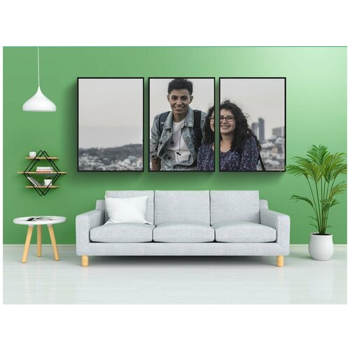 фото Набор модулных постеров для интерьера "люди, взрослый, два" 60x90 см. в тубусе, без рамки lotsprints