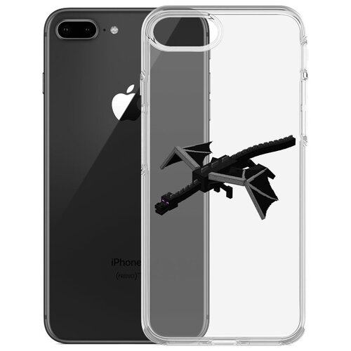 Чехол-накладка Krutoff Clear Case Дракон Края для iPhone 6/6s/7/8/SE чехол накладка krutoff clear case minecraft дракон края для samsung galaxy a03 core a032