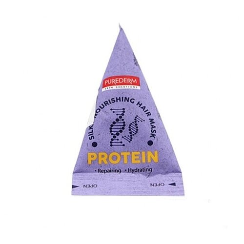 Купить Purederm Silky Nourishing Hair Mask Protein Питающая восстанавливающая маска для волос с протеином в пирамидках, 5шт по 20 гр
