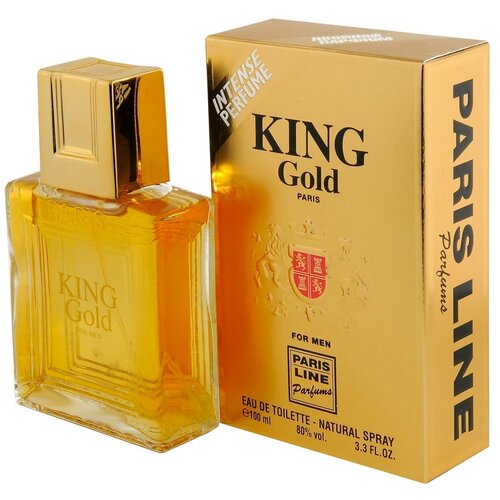 paris line parfums туалетная вода vodka limited edition 100 мл Paris Line Parfums туалетная вода King Gold, 100 мл, 308 г