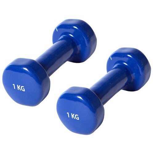 фото Гантели 1 кг в виниловой оболочке strong body, пара