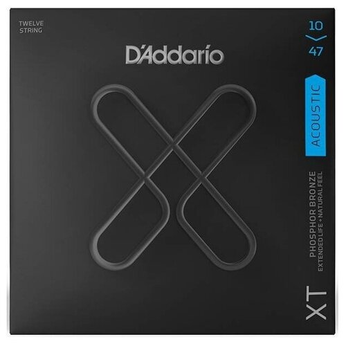 Набор струн D'Addario XTAPB1047-12 XT, 1 уп. d addario xtapb1047 струны для акустической гитары 10 47