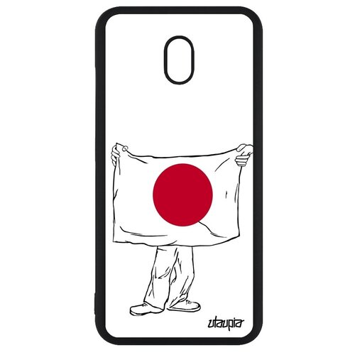 фото Защитный чехол для // xiaomi redmi 8a // "флаг японии с руками" страна туризм, utaupia, белый