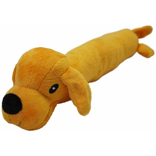 Игрушка для собак №1 Собака, с пищалкой, желтый, 35 см
