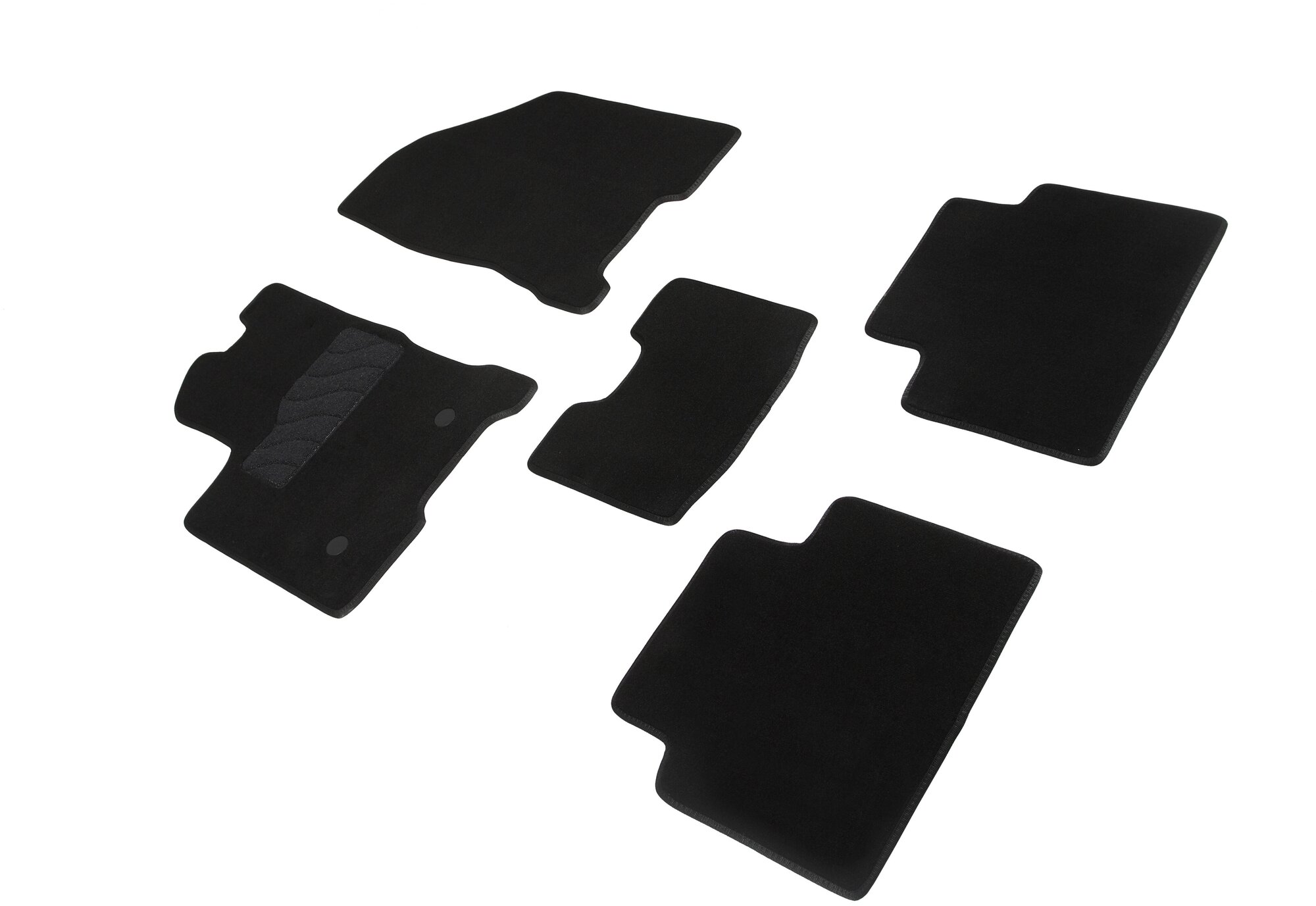 Ворсовые LUX коврики в салон Seintex для Lada Vesta 2015-н. в. (черные, 89154)