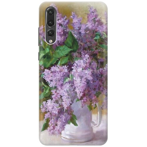 фото Силиконовый чехол на huawei p20 pro / хуавйе п20 про с принтом "букет сирени" gosso
