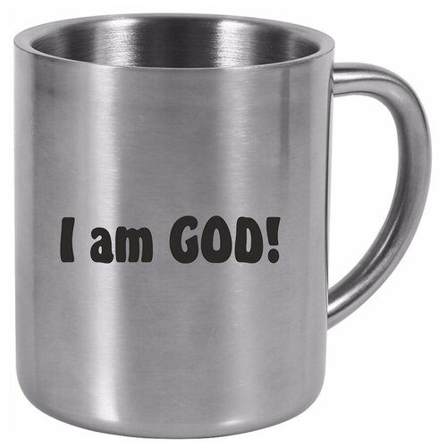 фото Металлическая кружка i am god! drabs