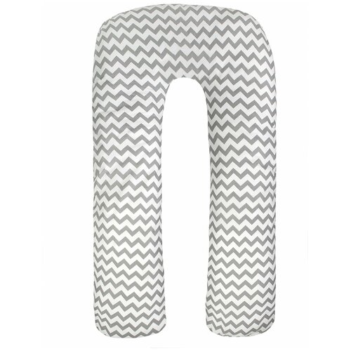 фото Наволочка к подушке для беременных amarobaby u-образная 340х35 (зигзаг вид серый)