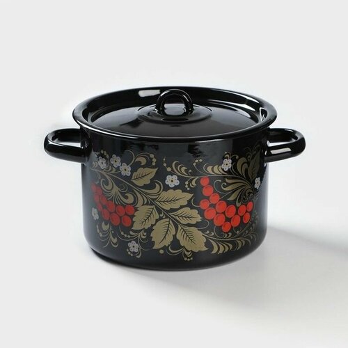 Кастрюля Рябина 45 л индукция цвет чёрный 2847₽