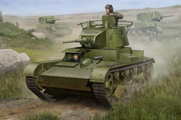 Склеиваемая пластиковая модель Советский танк Т-26 (1938г). Масштаб 1:35