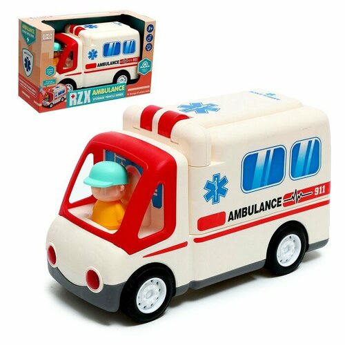 Развивающая игрушка «Скорая помощь», световые, звуковые эффекты, с аксессуарами машины happy baby игрушка скорая помощь ambulance