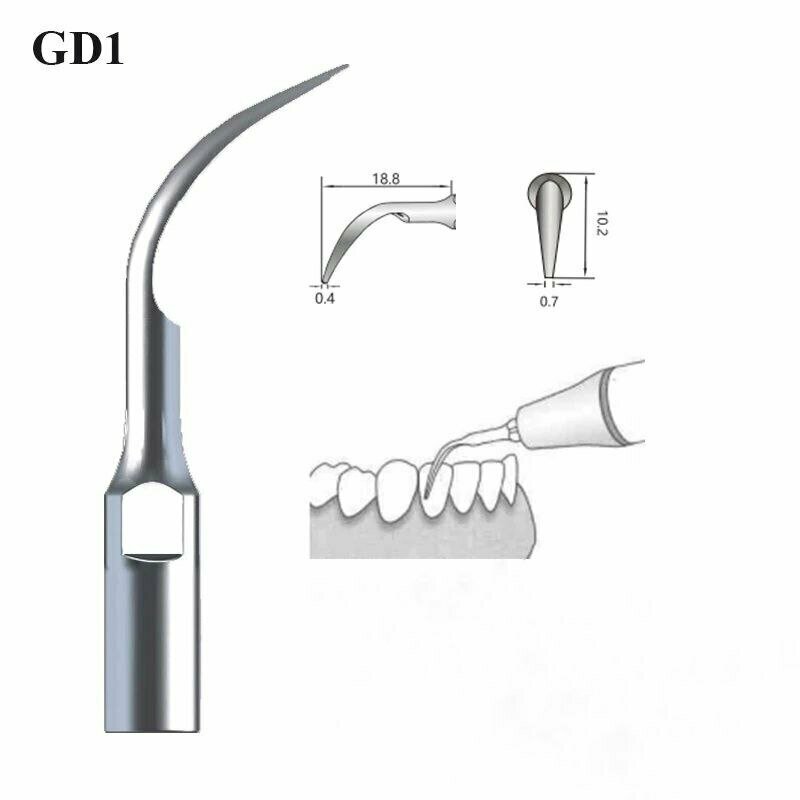 Насадка GD1 для скалера ультразвукового стоматологического , для снятия зубных отложений (подходит к DTE, Satelec, NSK) . 1 шт. от Incidental