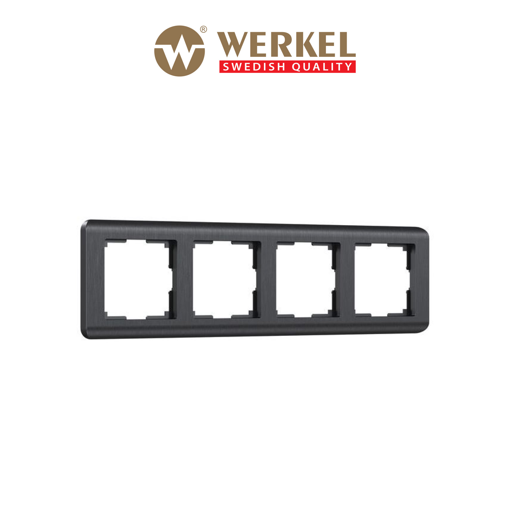 Рамка из пластика на 4 поста Werkel Stream W0042104 графит