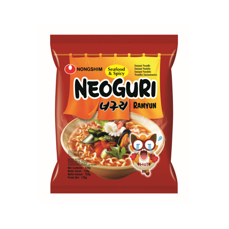 Лапша быстрого приготовления острая со вкусом морепродуктов Nongshim Neoguri Ramyun Seafood & Spicy 120 г