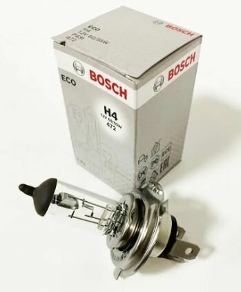 Лампа автомобильная H4 Bosch Eco 12V; 60/55W; патрон P43t; 1987302803
