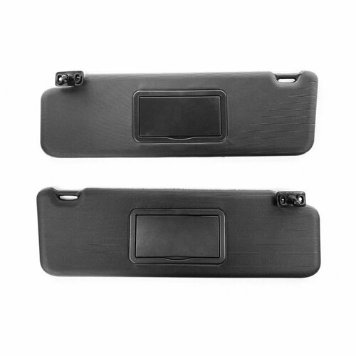 Козырьки солнцезащитные Нива Легенд черные с 2 зеркалами Лада Урбан / 4Х4 / Legend / ВАЗ 21214 / 21213 / 2131