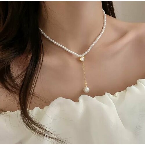 Колье Ramona искусственный камень длина 338 см белый 547₽