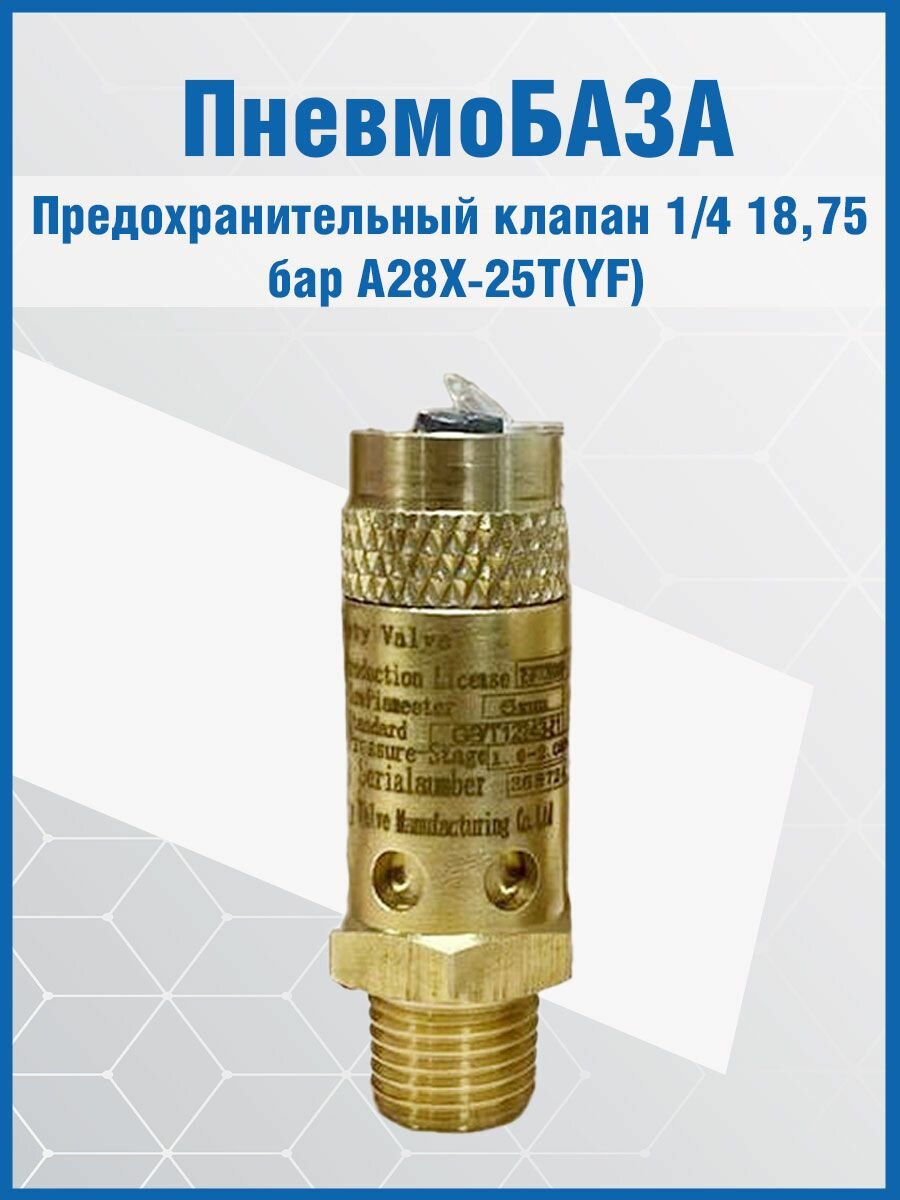 фото Предохранительный клапан 1/4 18,75 бар A28X-25T(YF)