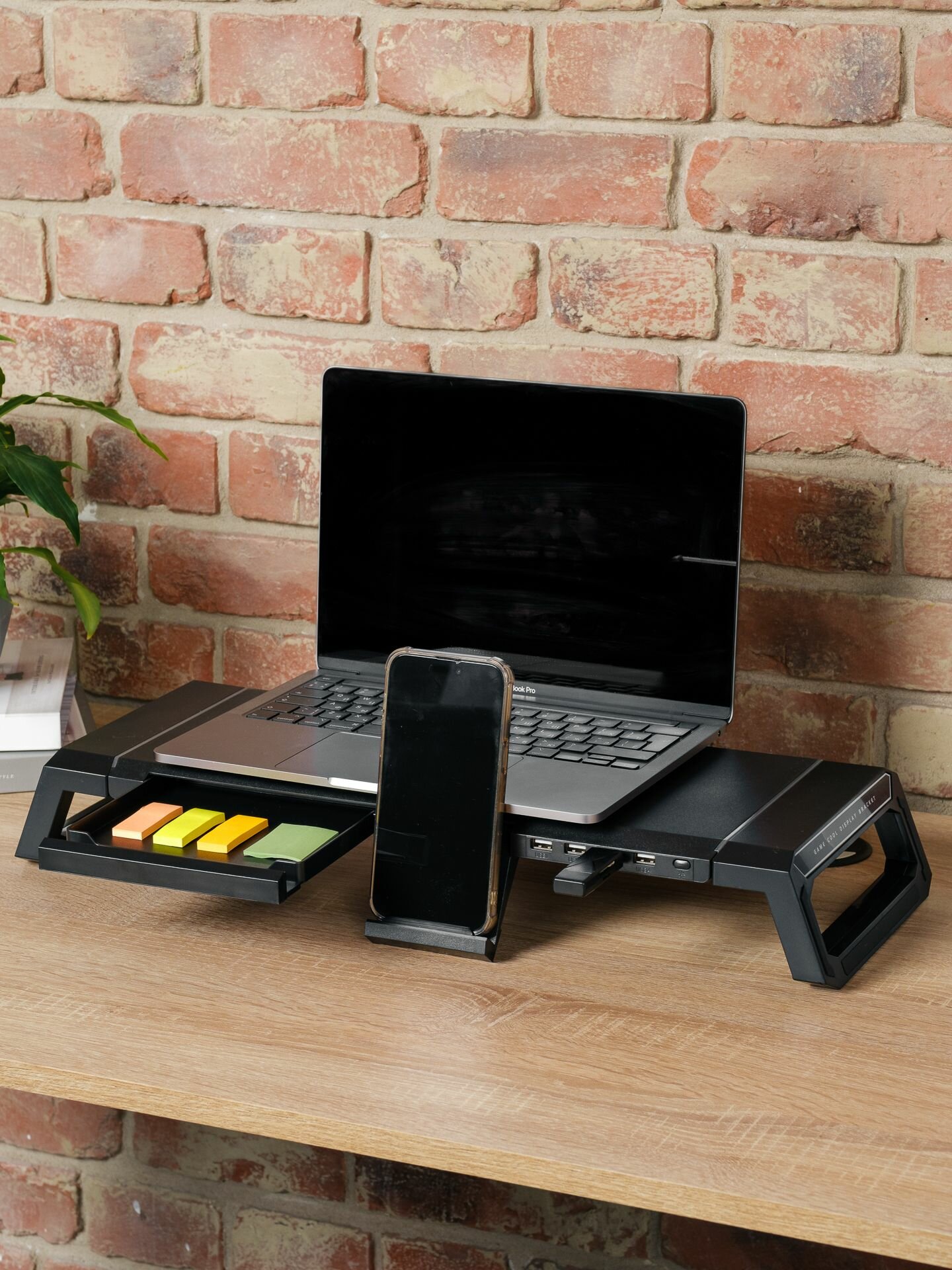 Подставка для монитора с USB-хабом 3.0, органайзером и RGB подсветкой ICE COOREL