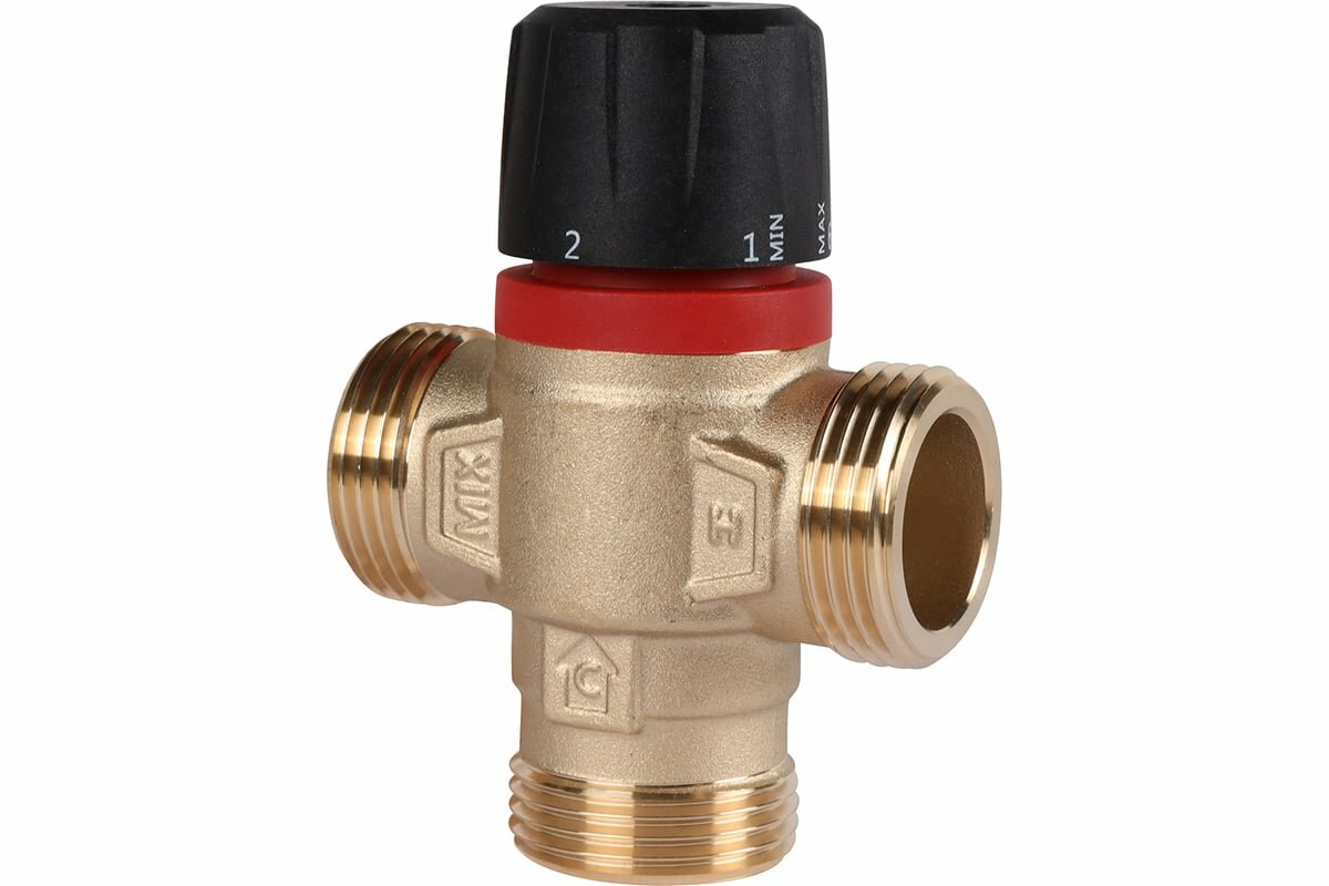 ROMMER Термостатический смесительный клапан для отопления и ГВС боковое Kv 2,5 20-43°С