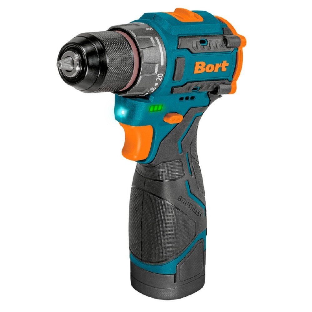 BORT Дрель-шуруповерт Bort аккумуляторная ударная BAB-16U (2 X 2А. Ч) 93414882 { 16.8 В, 2 Ач, Li-lon, 2 Акк }