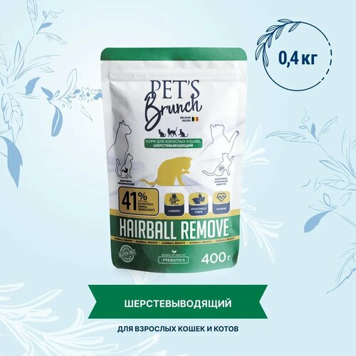 Корм сухой для кошек шерстевыводящий "PET`S BRUNCH HAIRBALL REMOVE" 400гр