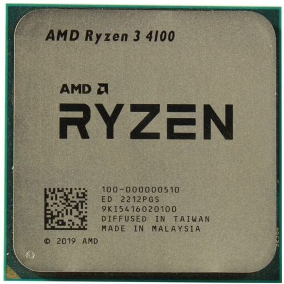 Процессор AMD Ryzen 3 4100, 3.8ГГц, (Turbo 4.0ГГц), 4-ядерный, L3 4МБ, Сокет AM4, OEM