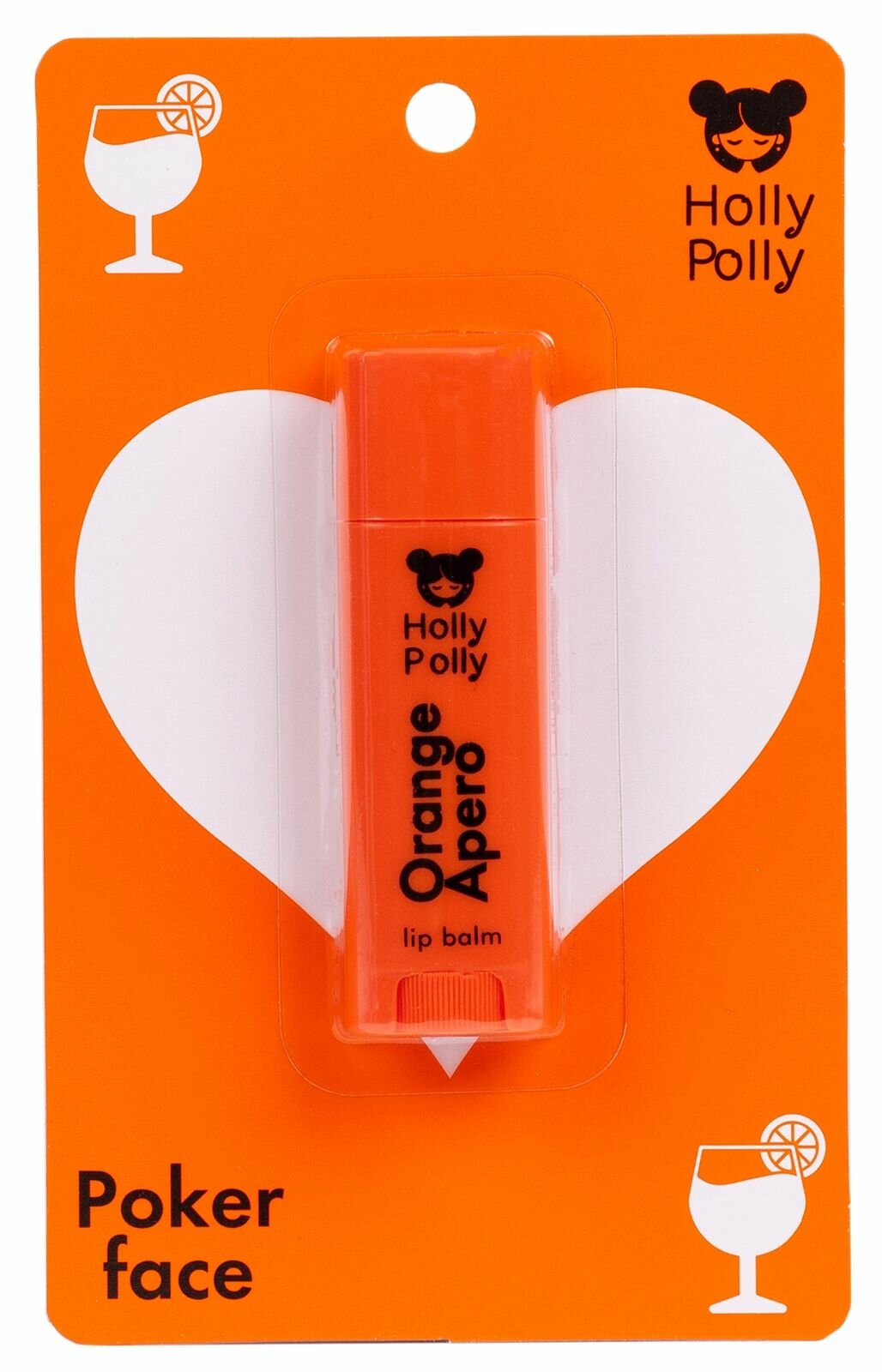 Изображение HOLLY POLLY Бальзам для губ Holly Polly Poker Face, 4,8 г, Orange Apero Апельсиновый Аперо
