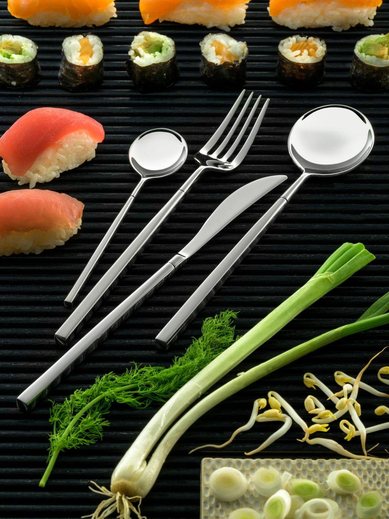 Набор столовых приборов EME  Posaterie  KYOTO  нержавеющая сталь  24 предмета  Италия