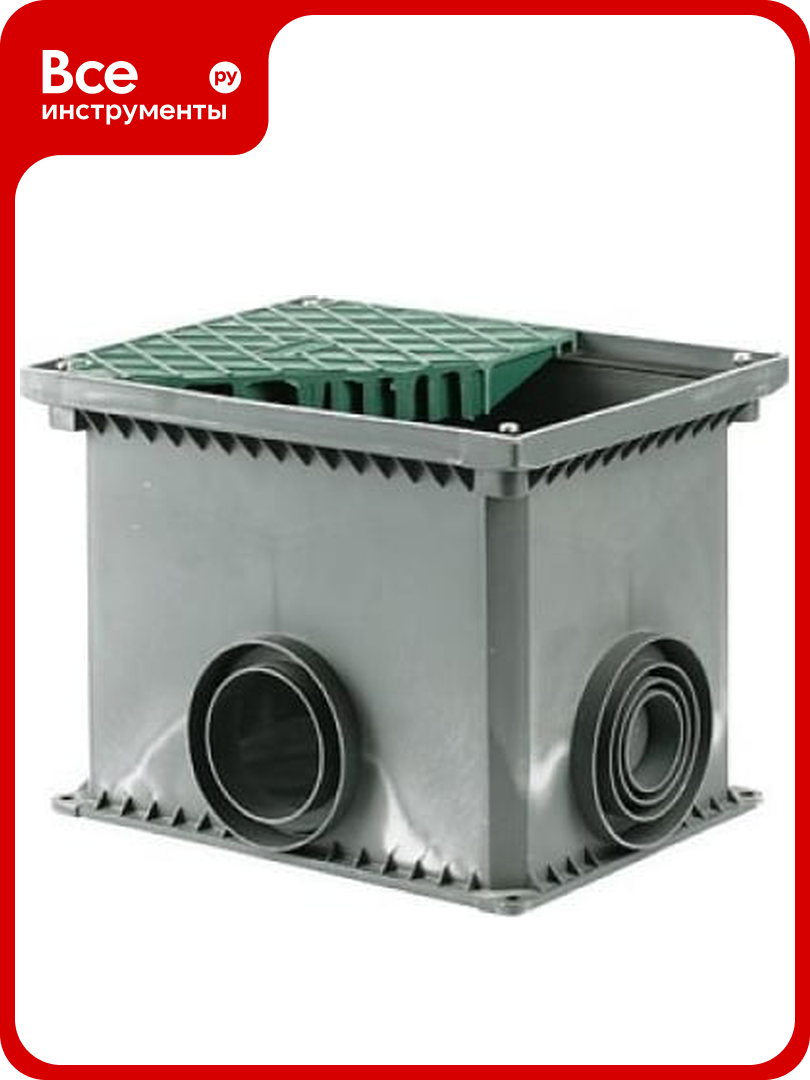 Смотровой колодец с крышкой для двустенных труб 310х210х230 DKC 025002
