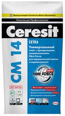 Клей для плитки керамической плитки и керамогранита Ceresit CM 14 Extra 5 кг.