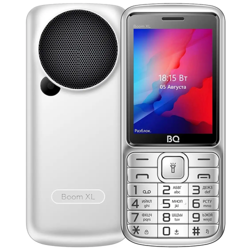 Телефон BQ 2810 BOOM XL, 2 SIM, серебряный мобильный телефон bq bq 2810 boom xl silver