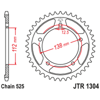 Звезда задняя (ведомая),(сталь) JT 1304.42