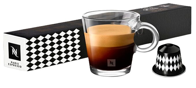 Оригинальные капсулы кофе Nespresso Paris эспрессо, 1 уп 10 капсул